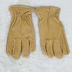 Men’s Tan Leather Work Gloves Unbranded Ranch Western Utility Driving Gloves